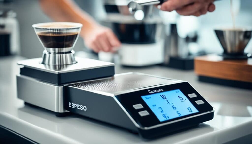 Spring-loaded tamper and espresso scale