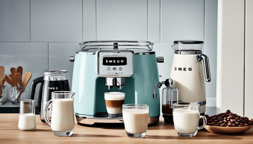 Smeg coffee machine milk options