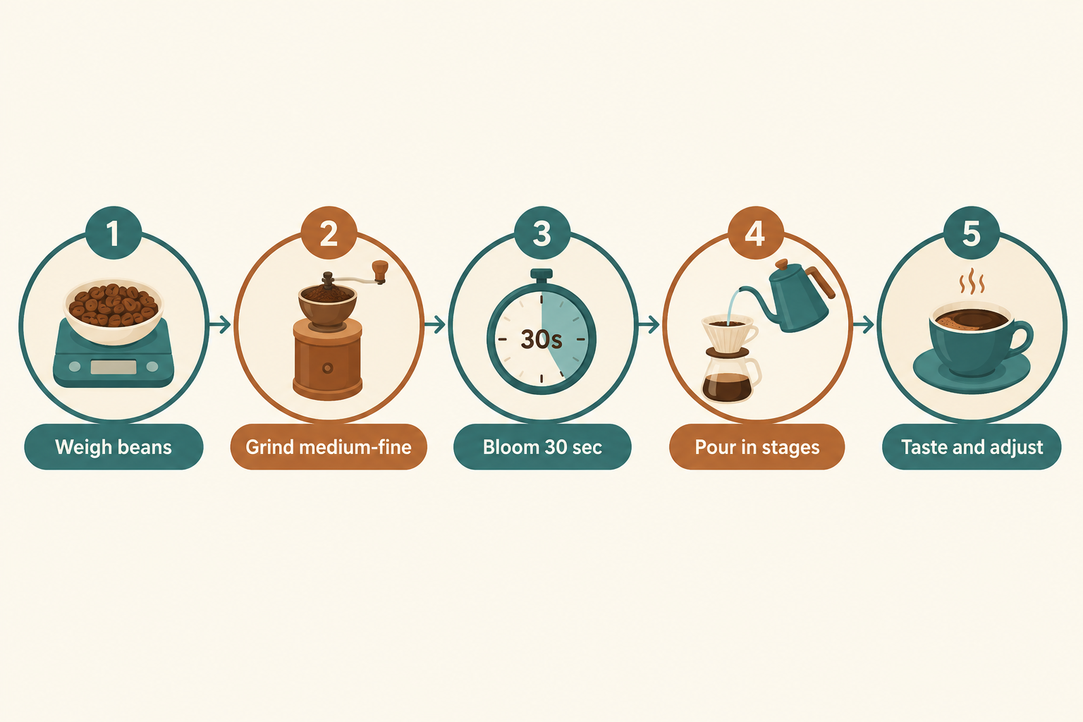 Does pour over ratio differ by coffee bean type