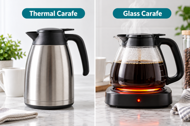 Drip Coffee Maker With Thermal Carafe vs Glass Carafe