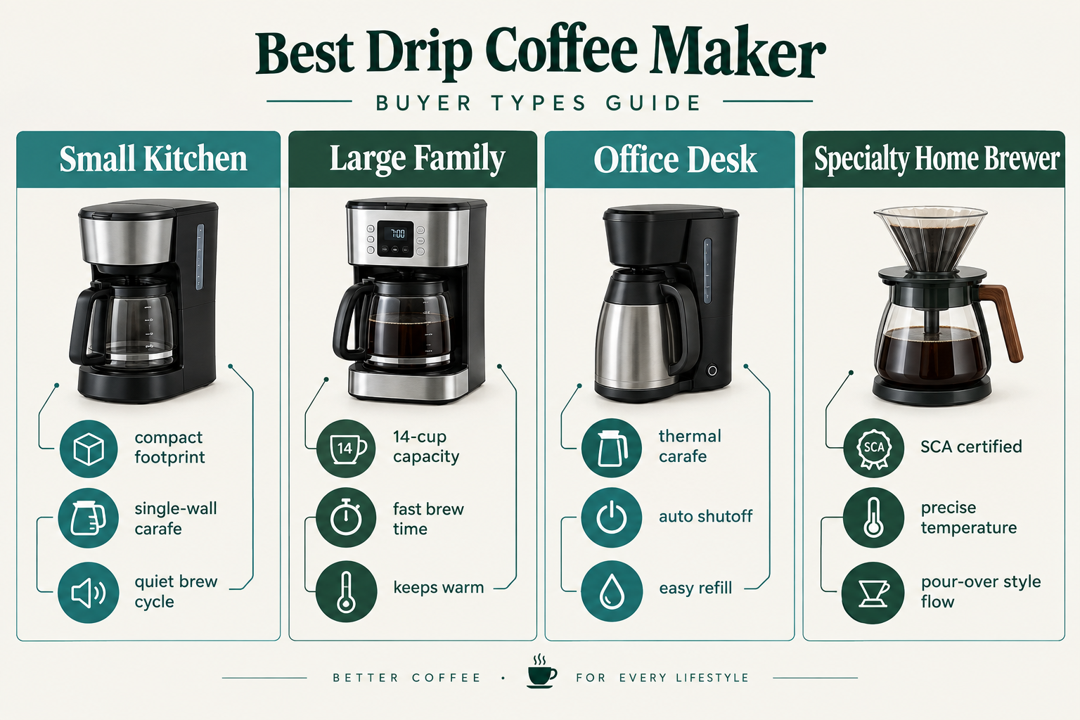 Best Drip Coffee Maker Picks: Quick Verdict by Buyer Type