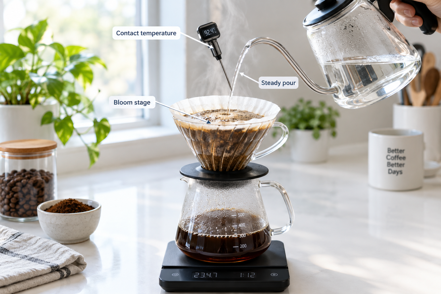 What is the ideal coffee brewing temperature