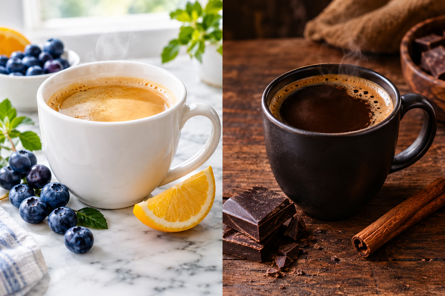 Light roast vs dark roast flavor profile: taste descriptions compared