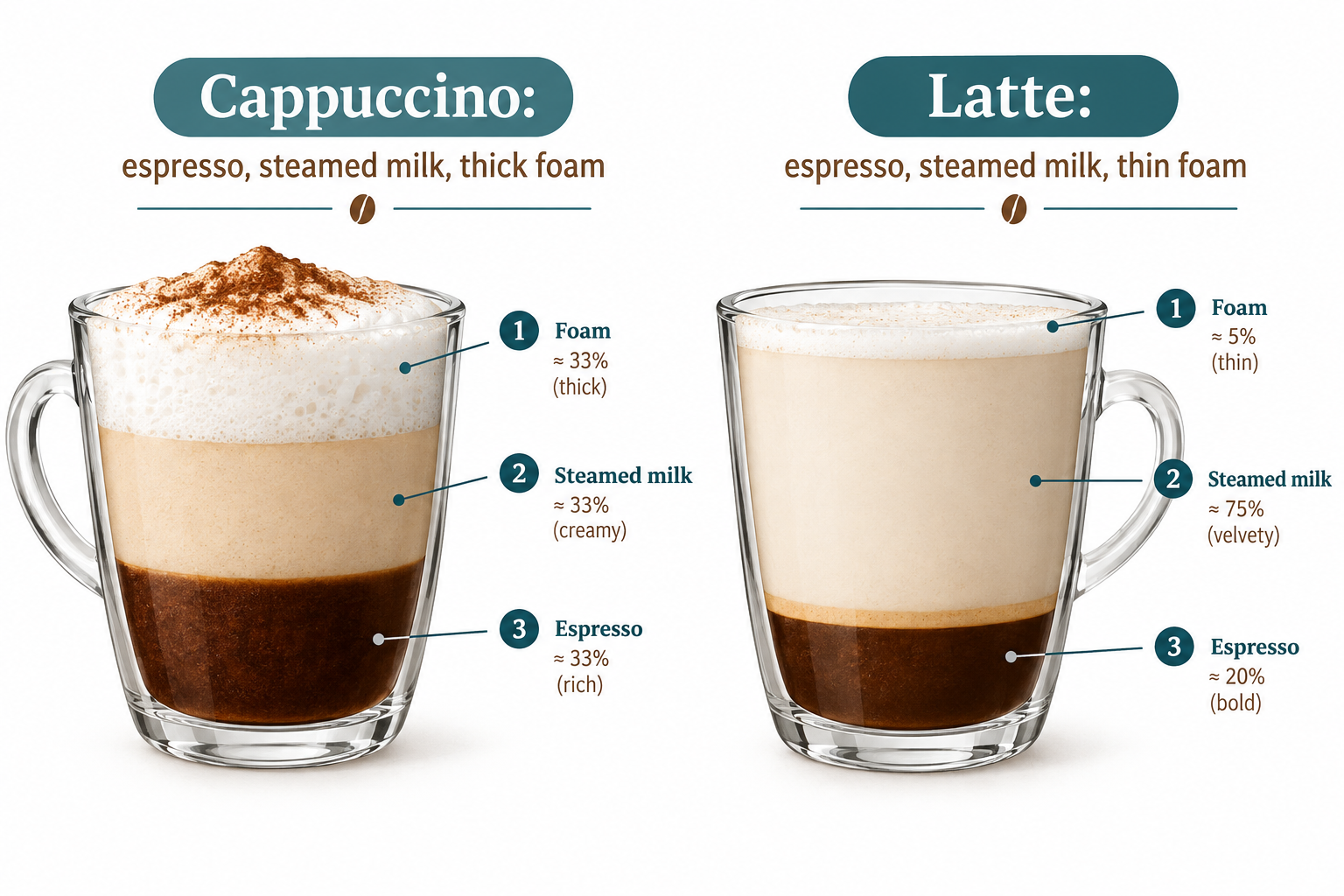 Which Has More Caffeine: Cappuccino or Latte