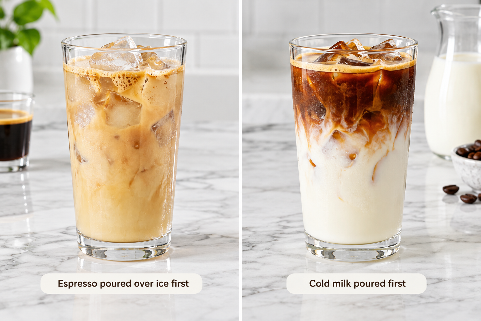 The best way to make iced latte so it doesn't get watery
