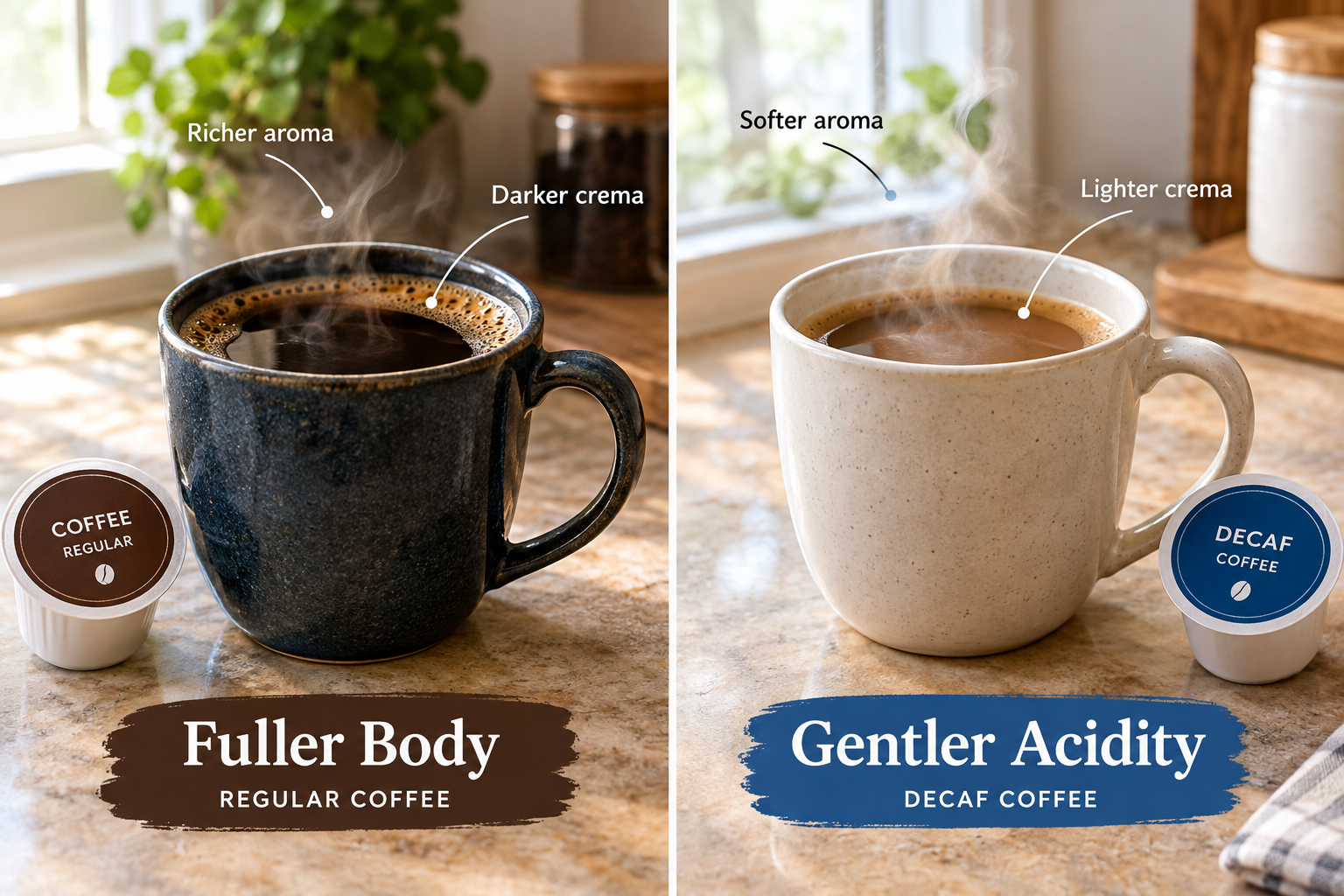 Decaf k cups vs regular k cups: taste comparison