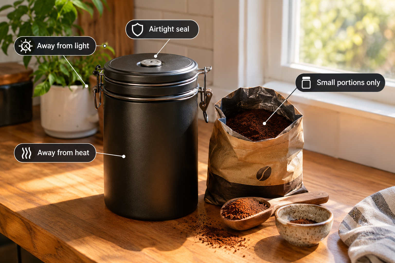 How to Store Whole Bean Coffee and Ground Coffee to Keep Them Fresh
