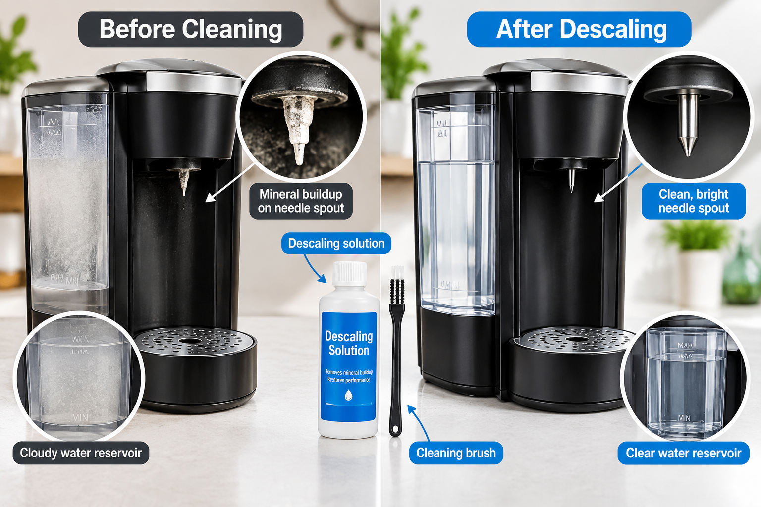 How to clean and maintain a single serve coffee maker