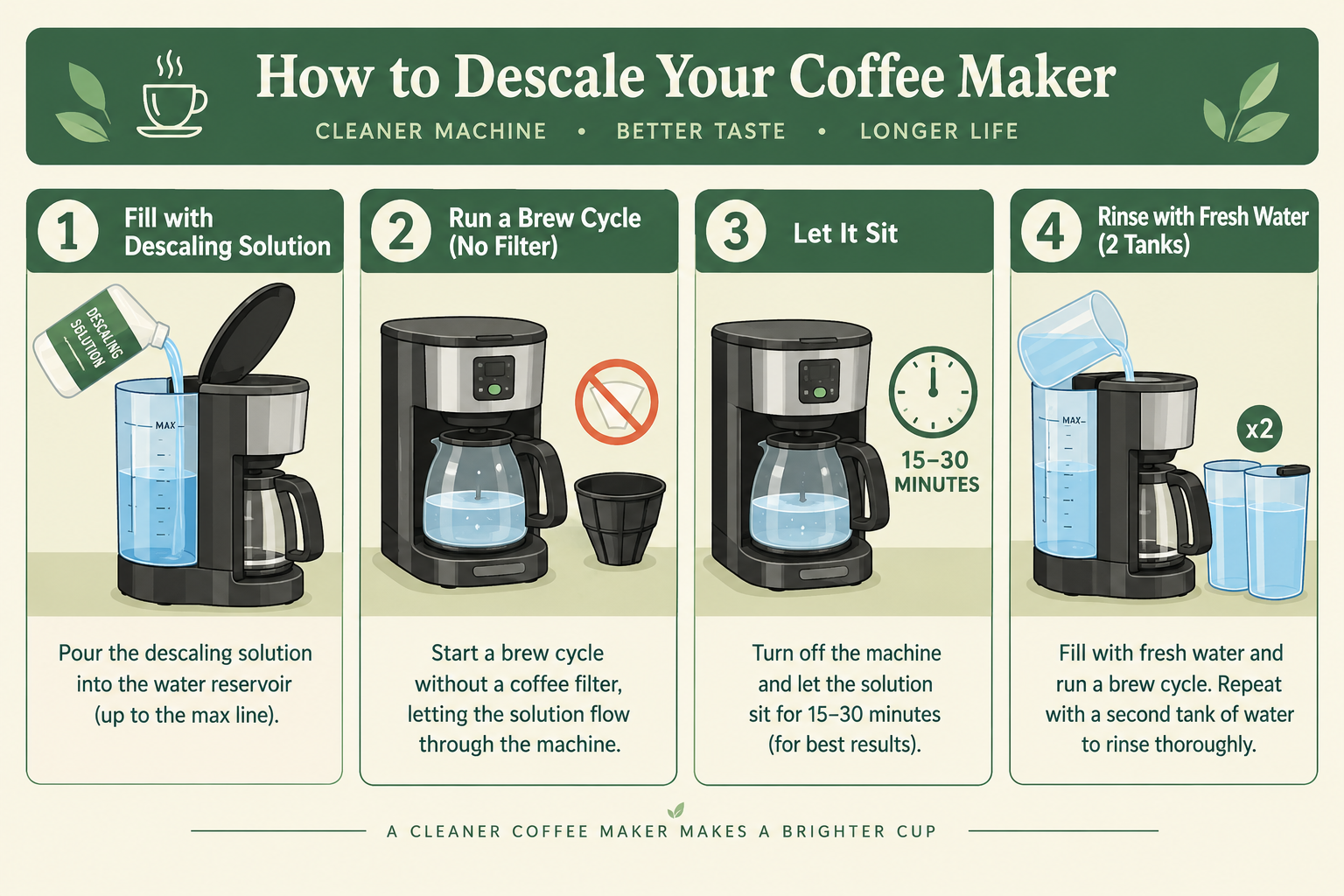 Descaling coffee machine not working: what to do